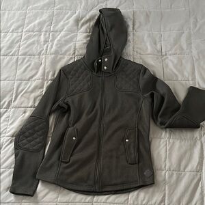 Eddie Bauer Black Utility Jacket with Full-Zip Front
